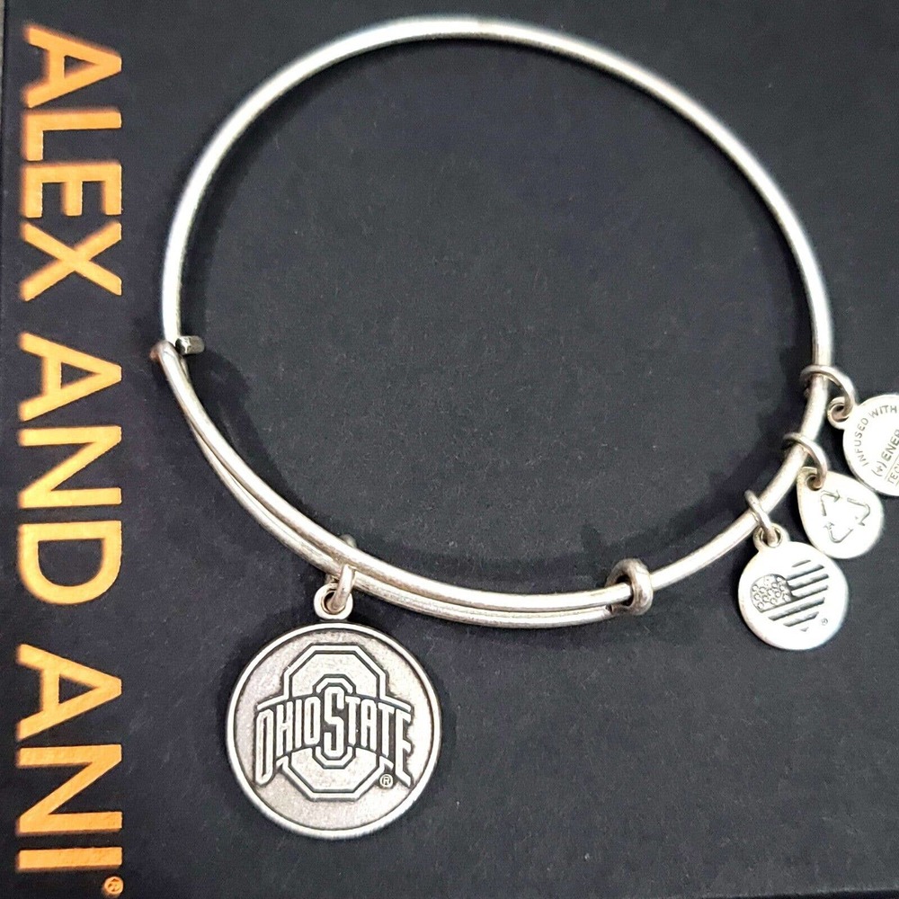Alex and Ani Ohio State University Charm Bracelet in Silver